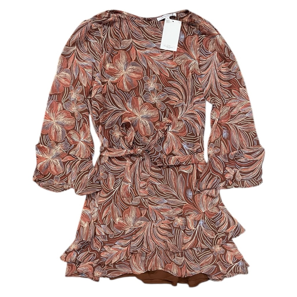 OLIVACEOUS Floral Flowy Dress Medium